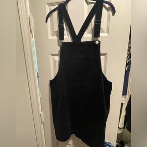 Black overall mini dress from Target brand wild fable